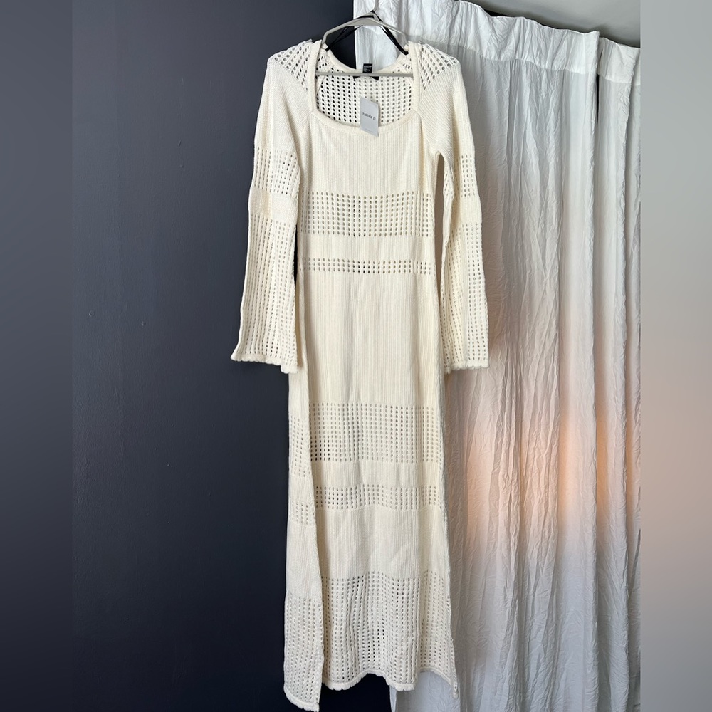 Forever 21 Open Knit crochet maxi dress